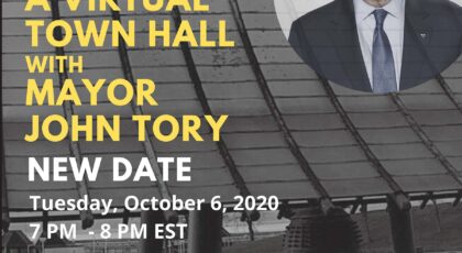 NEW DATE – Virtual Town Hall with Mayor Tory